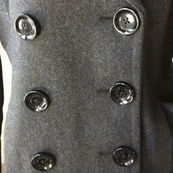Michael Kors Wool Blend Pea-Coat Size Sm - Picture 3 of 7